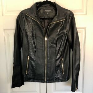 Marc New York Mixed Media Faux Leather Jacket Size S